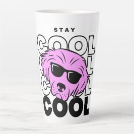 Schöne, einzigartige Pink Dog Stil Latte Tasse