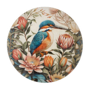 Schöne Eisvogel- und Protea-Blumen Schneidebrett