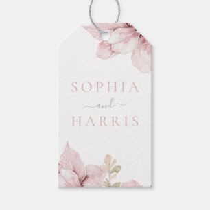 Schöne Elegance Blush Bloral Wedding Geschenkanhänger