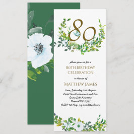 Schöne Elegant 80. Geburtstag Einladungen Frauen