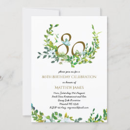 Schöne Elegant 80. Geburtstag Einladungen Mutter