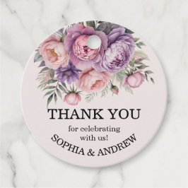 Schöne Elegant Floral Danke Tags für Hochzeit Geschenkanhänger