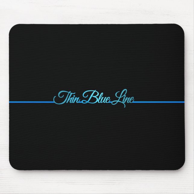Schöne Elegant Thin Blue Line Mousepad (Vorne)