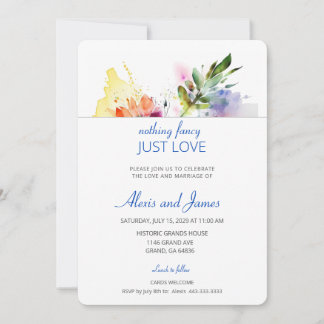 Schöne elegante Aquarell-Hochzeitseinladung Einladung