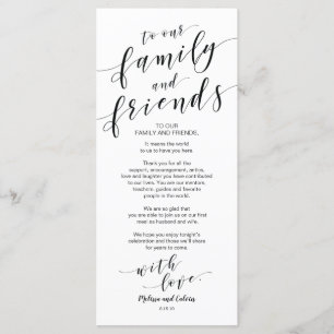 Schöne elegante danken Ihnen Gedeckkarte Programm