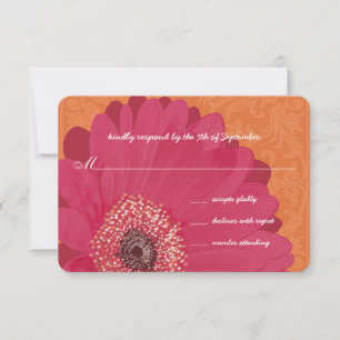 Schöne elegante Gerber-Daisy-Hochzeitseinladung Einladung