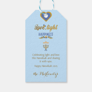 Schöne elegante hellblaue Hanukkah Geschenkanhänger