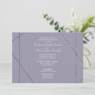 Schöne Elegante Lavender Wedding Einladung