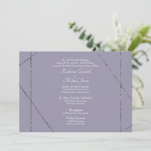 Schöne Elegante Lavender Wedding Einladung