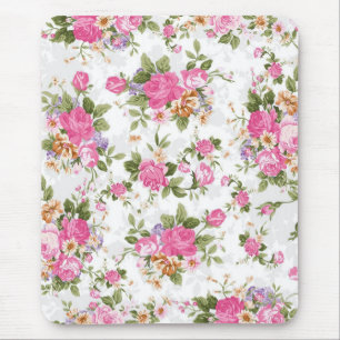 Schöne elegante Mädchenhaft vintage Rosen Blumen Mousepad