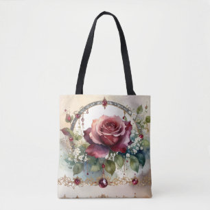 Schöne Elegante Nostalgische Romantische Rote Rose