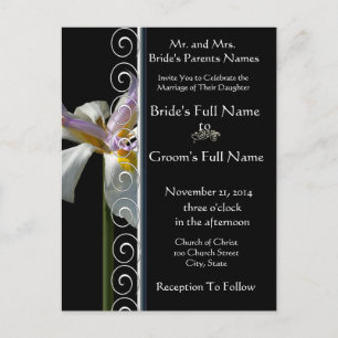 Schöne Elegante Orchid Hochzeit Einladung
