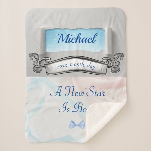 Schöne Elegante Pastelfarben Sherpadecke (Vorderseite)