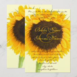 Schöne elegante Sonnenblume Einladung