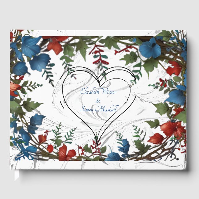 Schöne, elegante und skurrile Dekoration zum Thema Gästebuch (Vorderseite)