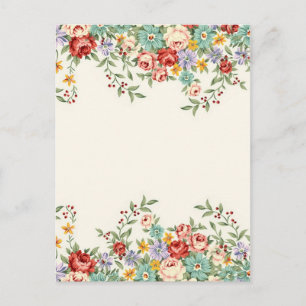 Schöne elegante Vintage-Frühlingsblumensträuße Postkarte