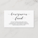 Schöne Eleganz, Black Script Honeymoon Fund Begleitkarte<br><div class="desc">Das ist das moderne,  wunderschöne romantische Drehbuch,  Black Kalligraphie,  Wedding Honeymoon Fund,  Enclosure Card. Sie können die Farben des Schriftartes ändern und Ihre Hochzeitsdetails in den entsprechenden Schriftart / Schrift hinzufügen.#TeeshaDerrick</div>