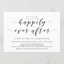 Schöne Eleganz, Schwarz, Hochzeitsfeier Einladung