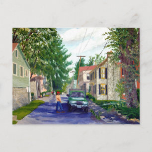 Schöne Elsah Illinois Street Szene Postkarte