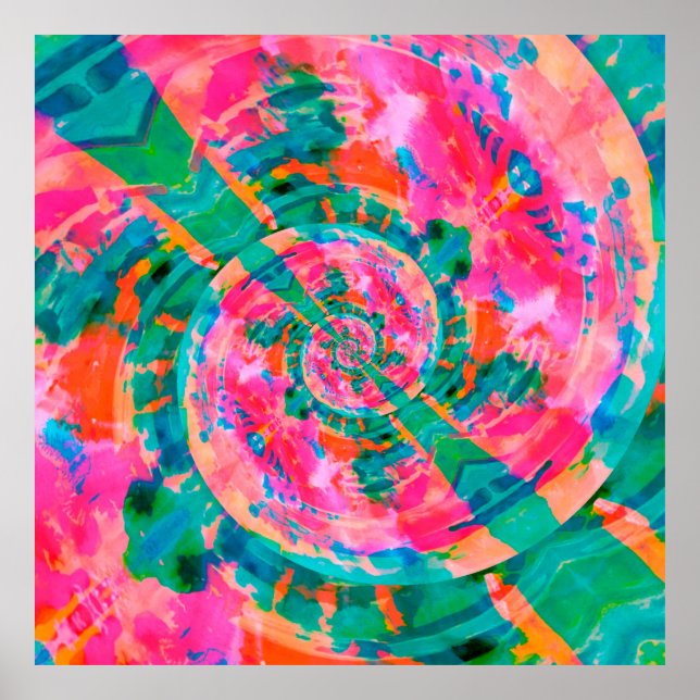 schöne emotionale farbige Illustra Poster (Vorne)