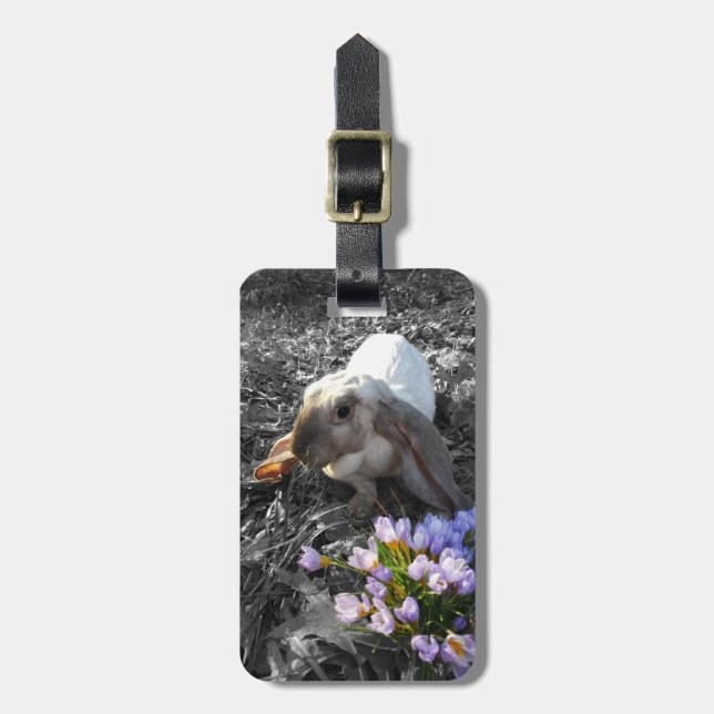 Schöne Englische Lounge mit Blume Gepäckanhänger (Vorderseite vertikal)