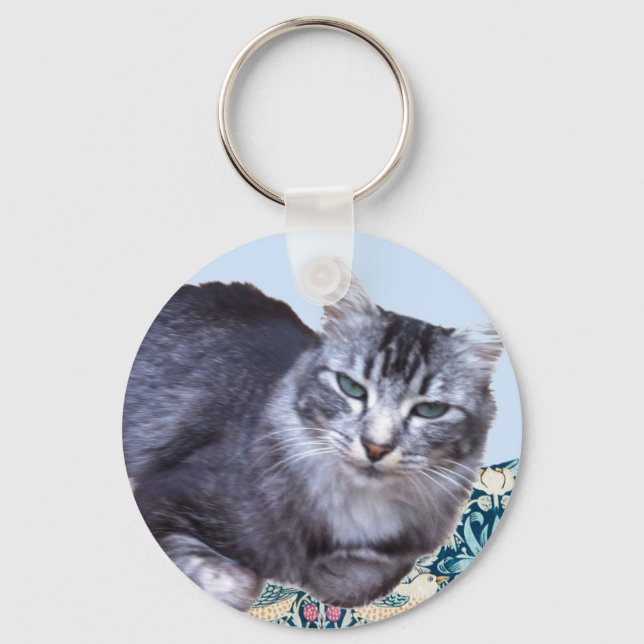 Schöne entspannte Katze  Schlüsselanhänger (Vorderseite)