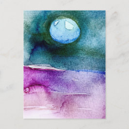 Schöne Erdmalerei in Aquarell Feiertagspostkarte