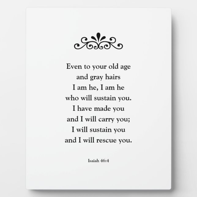 Schöne ermutigende Bibel Verse Isaiah Fotoplatte (Vorderseite)