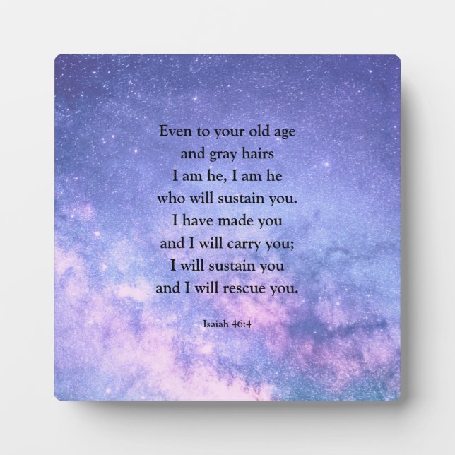 Schöne ermutigende Bibel Verse Isaiah Fotoplatte (Vorderseite)