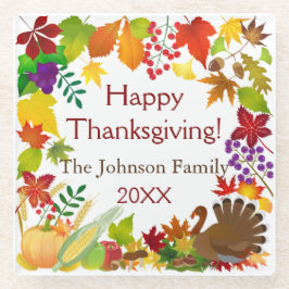 Schöne Erntedank Harvest Glasuntersetzer