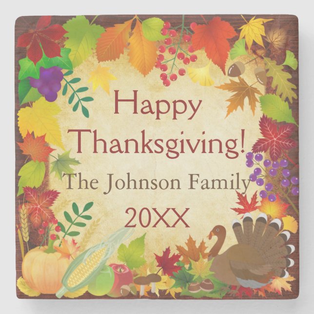 Schöne Erntedank Harvest Steinuntersetzer (Vorderseite)