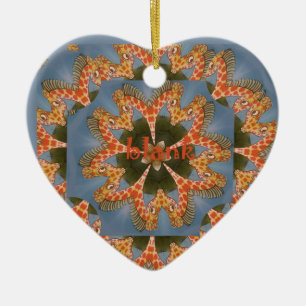 Schöne erstaunliche afrikanische bunte Giraffe Bla Keramik Ornament
