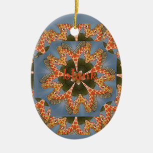 Schöne erstaunliche afrikanische bunte Giraffe Bla Keramik Ornament