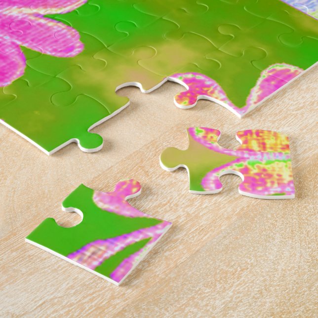 Schöne, erstaunliche, farbenfrohe Flora-Text-Zitat Puzzle (Seite)