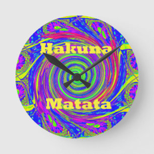 Schöne Erstaunliche Farbige Wirbel Vektor Geometri Runde Wanduhr