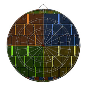 Schöne erstaunliche Regenbogenfarben Geometrische Dartscheibe