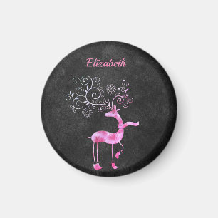 Schöne, erstaunliche, rosa Weihnachtsmann Magnet