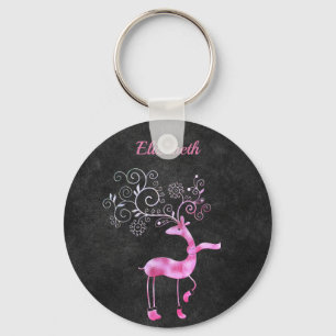 Schöne, erstaunliche, rosa Weihnachtsmann Schlüsselanhänger