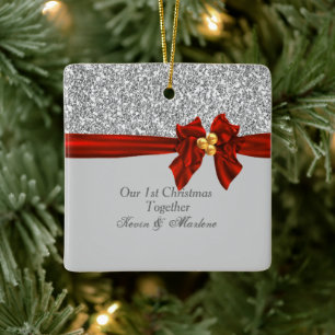 Schöne erste Weihnachtsfeier Keramikornament