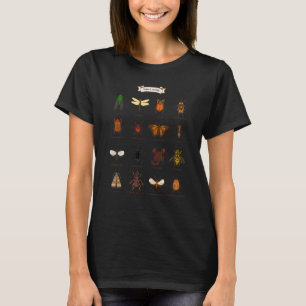 Schöne erzieherische Vintage Insekten T-Shirt