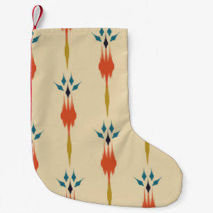 Schöne ethnisch abstrakte Kunst des Ikat Kleiner Weihnachtsstrumpf