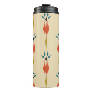 Schöne ethnische abstrakte Ikat-Kunst. Nahtloses K Thermosbecher