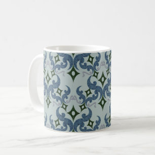 Schöne ethnische Damaskus-Muster-Pointillismus Kaffeetasse