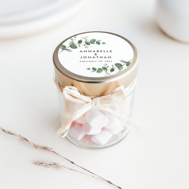 Schöne Eukalyptus-Blatttraube Runder Aufkleber (Von Creator hochgeladen)