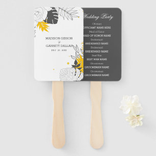 Schöne exotische Blätter Hand Fan Fächer