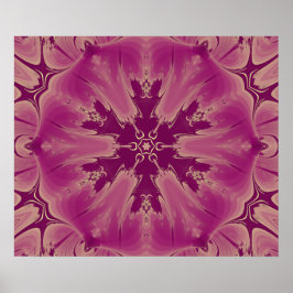 Schöne exotische Blume Lila Schatten Poster