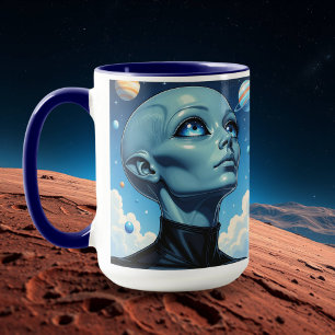 Schöne Extraterrestrische Alien personalisieren Tasse