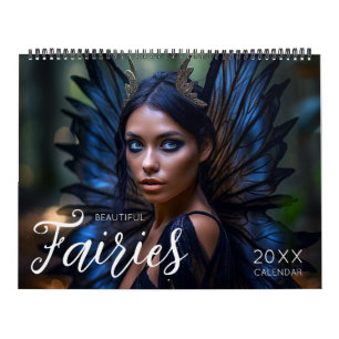 Schöne Fairies Fantasy Mystic Magic Template Kalender