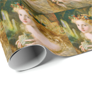 Schöne Fairy Dreams Vintag Geburtstag Geschenkpapier