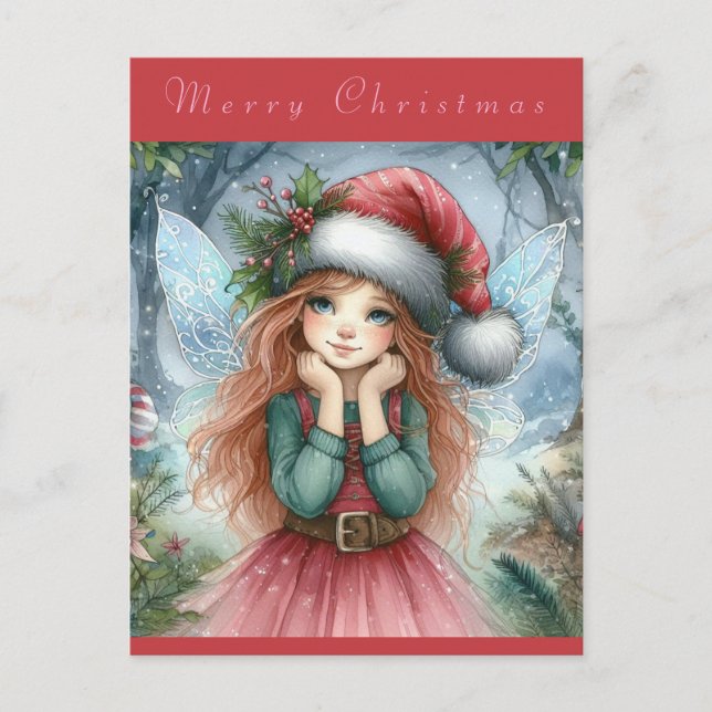 Schöne Fairy Frohe Weihnachten Postkarte (Vorderseite)